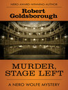 Cover image for Murder, Stage Left